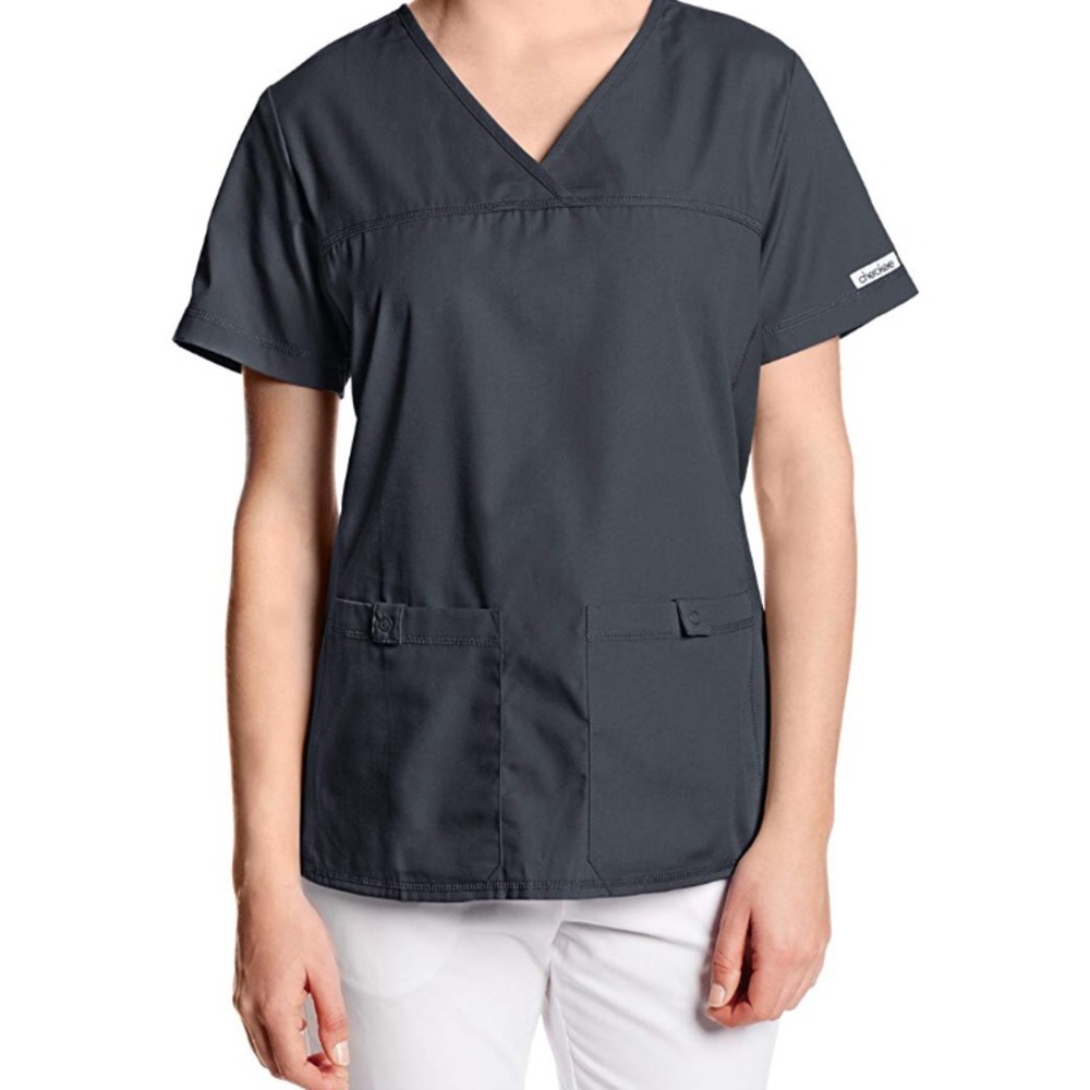 Pewter grey cherokee pro flex scrub top